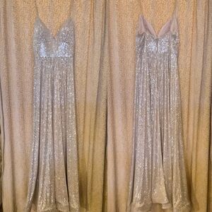 ☆ Silver sequin maxi dress by Bicici & Coty ☆